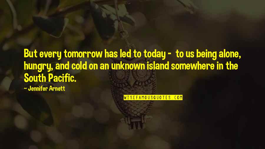 Funny Spider Web Quotes By Jennifer Arnett: But every tomorrow has led to today -