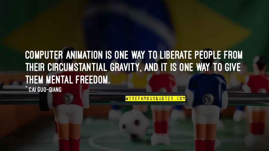 Funny Sports Jersey Quotes By Cai Guo-Qiang: Computer animation is one way to liberate people