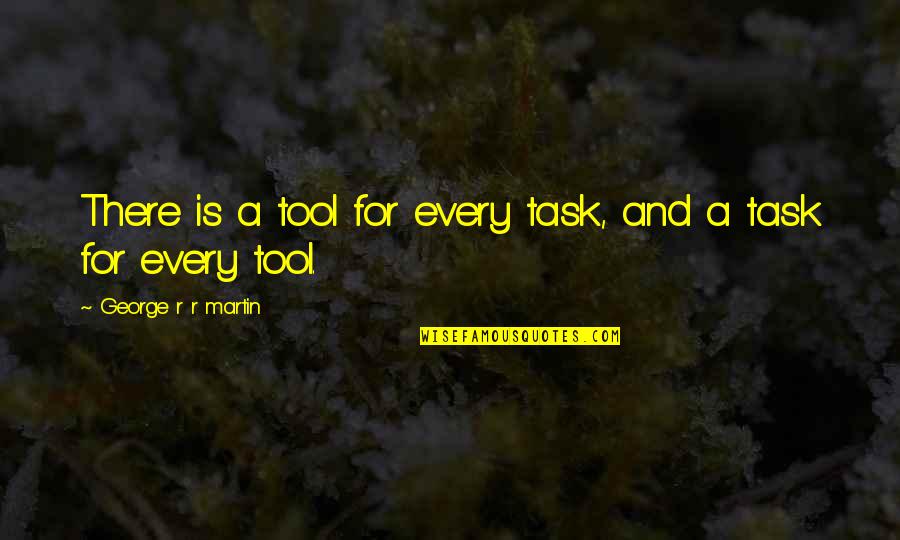 Funny Spotlight Quotes By George R R Martin: There is a tool for every task, and