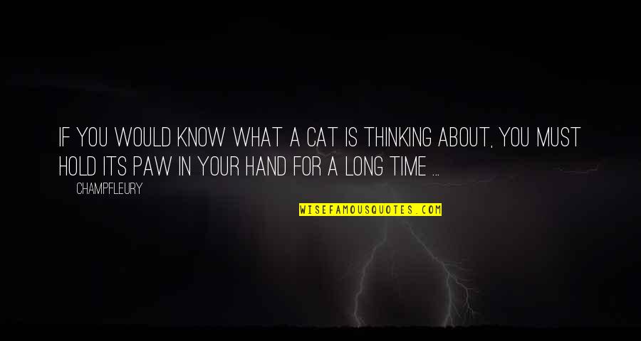 Funny Spring Ahead Quotes By Champfleury: If you would know what a cat is