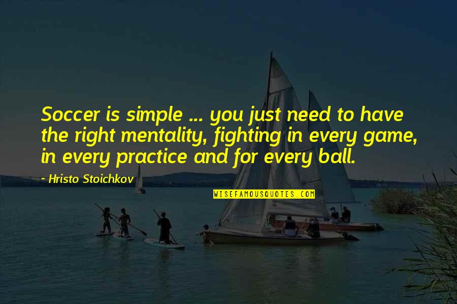 Funny Stick Figure Picture Quotes By Hristo Stoichkov: Soccer is simple ... you just need to