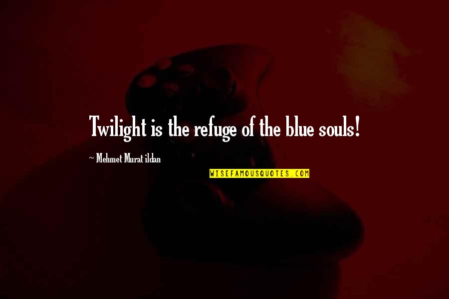 Funny Stress Relieving Quotes By Mehmet Murat Ildan: Twilight is the refuge of the blue souls!
