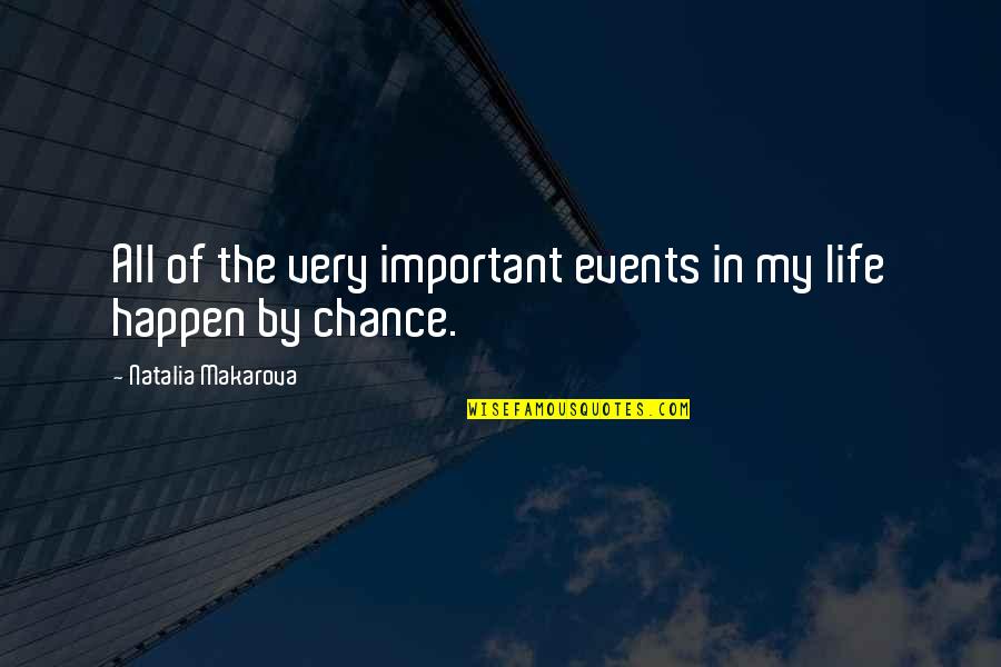 Funny Student Affairs Quotes By Natalia Makarova: All of the very important events in my Funny Student Affairs Quotes By Natalia Makarova: All of the very important events in my