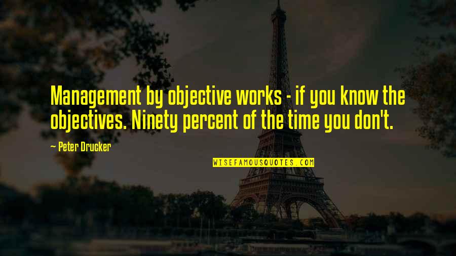 Funny Study Quotes By Peter Drucker: Management by objective works - if you know