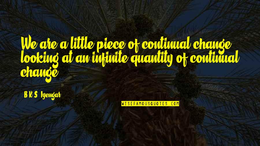 Funny Super Smash Bros Quotes By B.K.S. Iyengar: We are a little piece of continual change, Funny Super Smash Bros Quotes By B.K.S. Iyengar: We are a little piece of continual change,