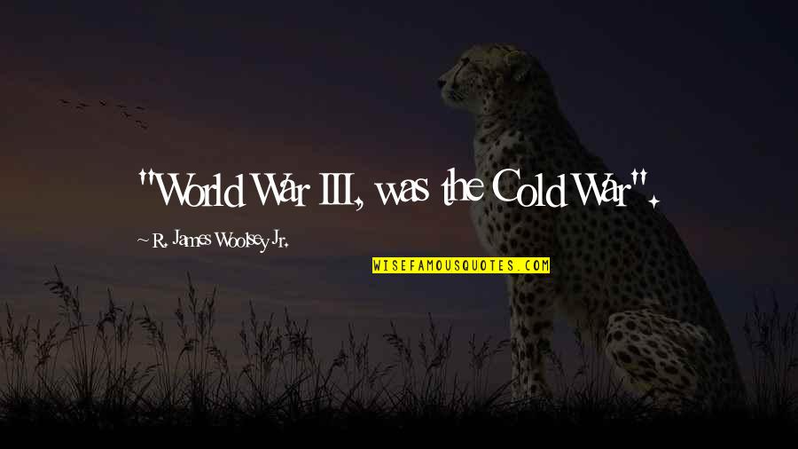 Funny Tagalog Pick Up Lines Quotes By R. James Woolsey Jr.: "World War III, was the Cold War".