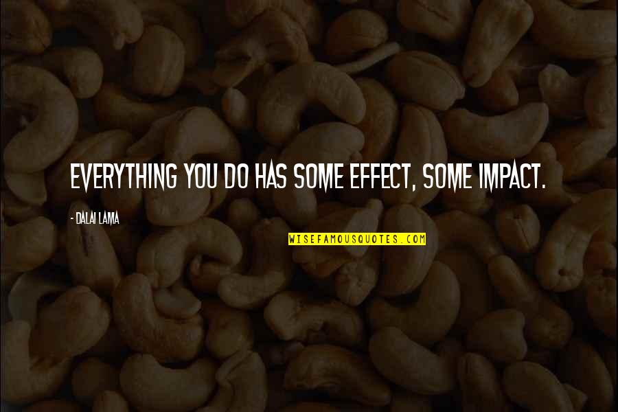 Funny Tampon Quotes By Dalai Lama: Everything you do has some effect, some impact.