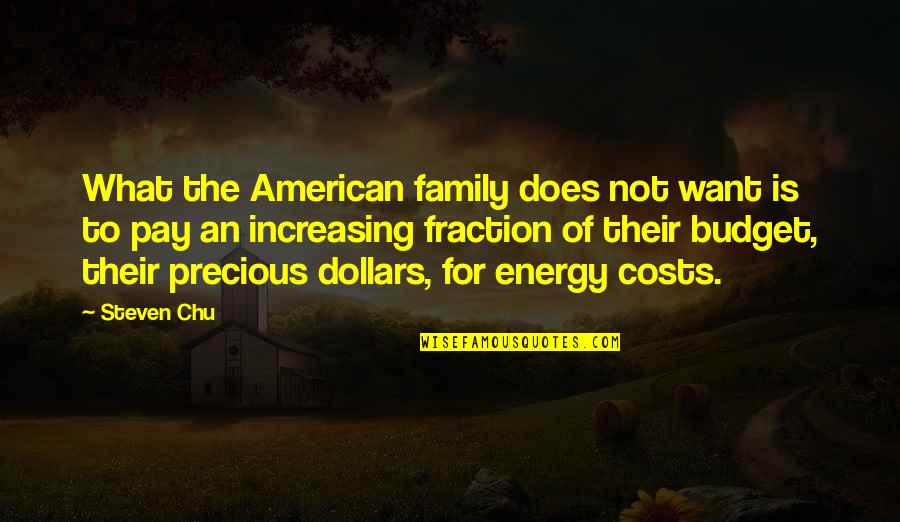 Funny Tapas Quotes By Steven Chu: What the American family does not want is