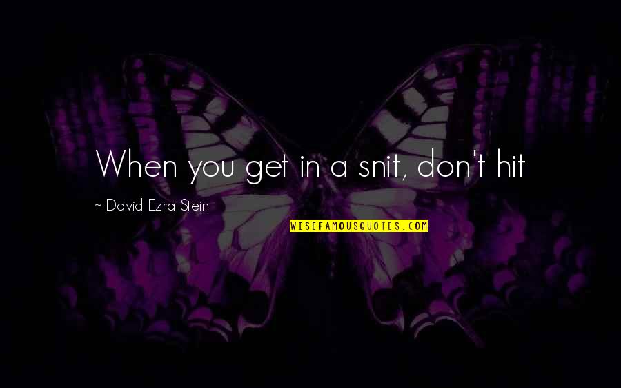 Funny Theatre Techie Quotes By David Ezra Stein: When you get in a snit, don't hit Funny Theatre Techie Quotes By David Ezra Stein: When you get in a snit, don't hit