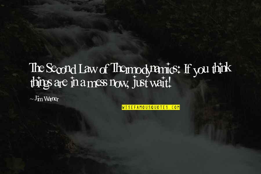 Funny Things Quotes By Jim Warner: The Second Law of Thermodynamics: If you think