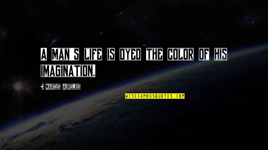 Funny Toy Quotes By Marcus Aurelius: A Man's life is dyed the color of