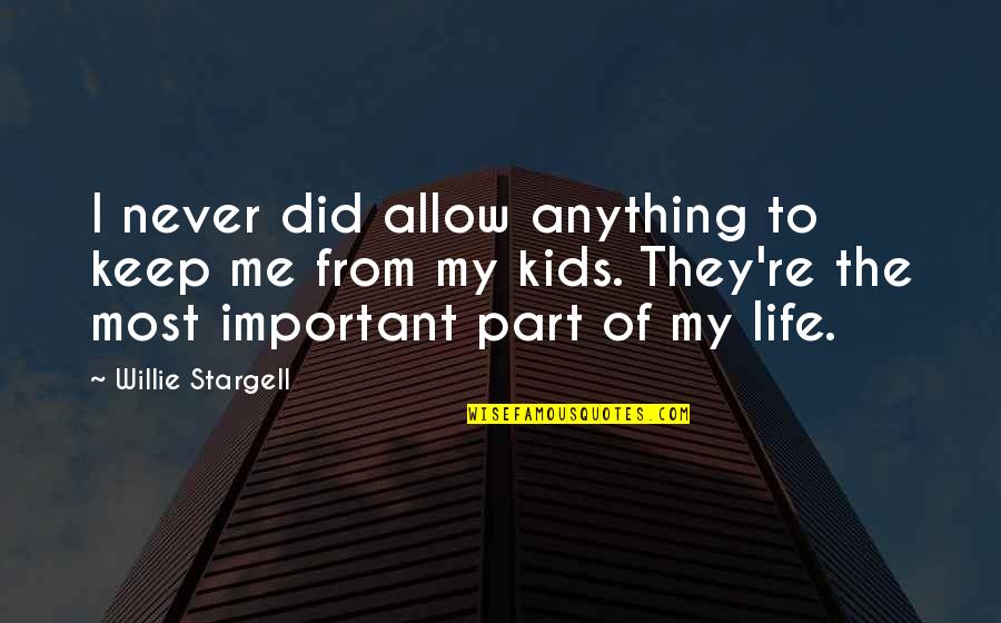 Funny Ukip Quotes By Willie Stargell: I never did allow anything to keep me