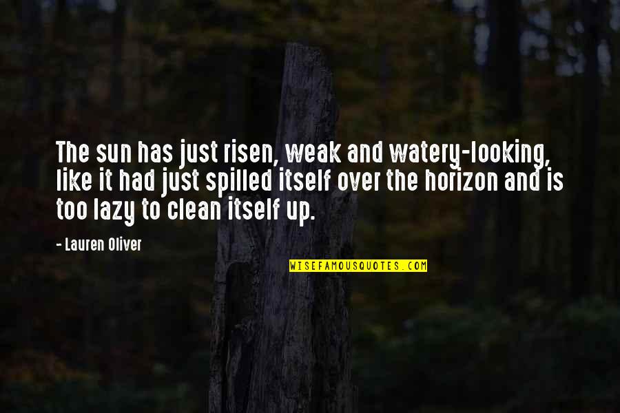 Funny Unemployment Quotes By Lauren Oliver: The sun has just risen, weak and watery-looking,