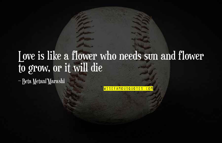 Funny Urgent Quotes By Beta Metani'Marashi: Love is like a flower who needs sun Funny Urgent Quotes By Beta Metani'Marashi: Love is like a flower who needs sun