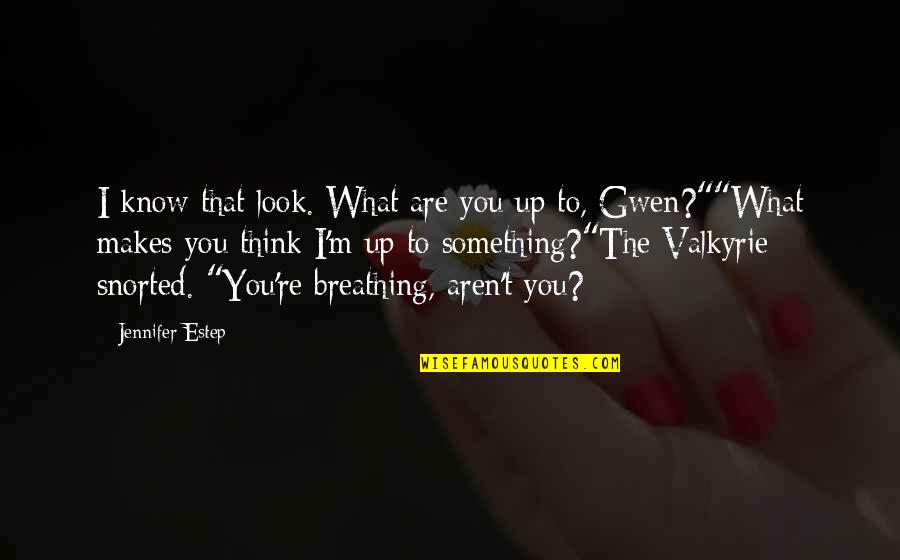 Funny Valkyrie Quotes By Jennifer Estep: I know that look. What are you up
