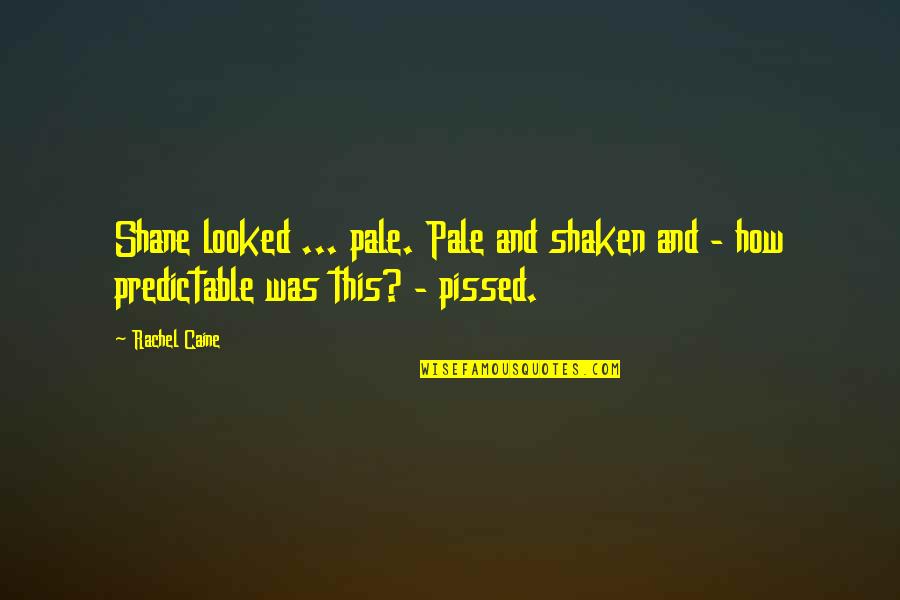 Funny Vampires Quotes By Rachel Caine: Shane looked ... pale. Pale and shaken and