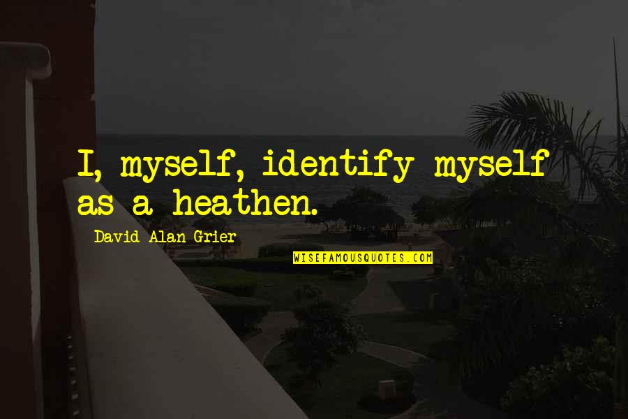 Funny Van Montgomery Quotes By David Alan Grier: I, myself, identify myself as a heathen.