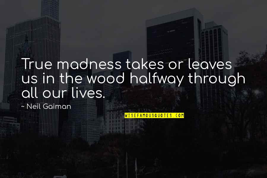 Funny Violin Quotes By Neil Gaiman: True madness takes or leaves us in the