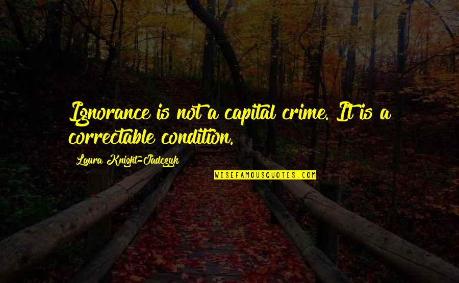 Funny Water Slide Quotes By Laura Knight-Jadczyk: Ignorance is not a capital crime. It is