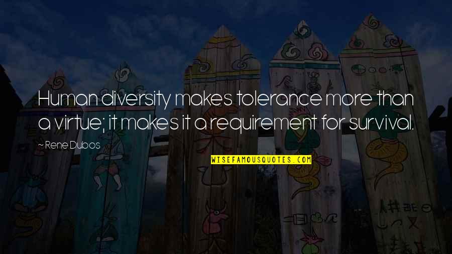 Funny Weave Quotes By Rene Dubos: Human diversity makes tolerance more than a virtue;