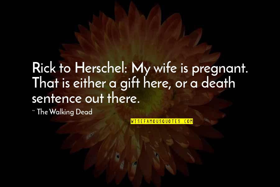 Funny Wife Quotes By The Walking Dead: Rick to Herschel: My wife is pregnant. That