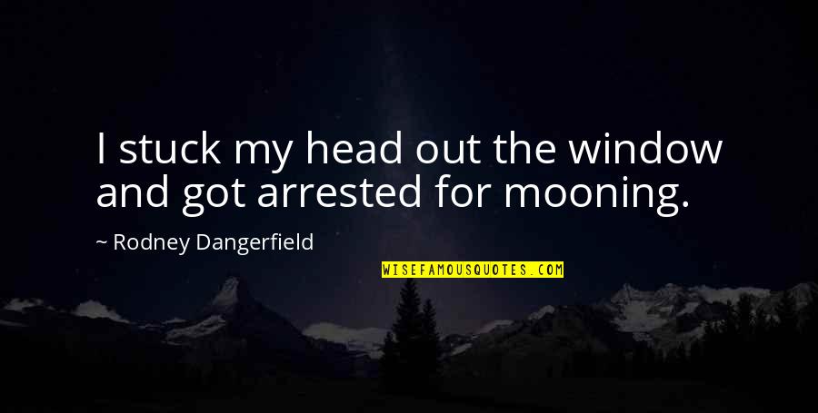 Funny Window Quotes By Rodney Dangerfield: I stuck my head out the window and