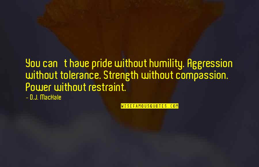 Funny Winter Blues Quotes By D.J. MacHale: You can't have pride without humility. Aggression without