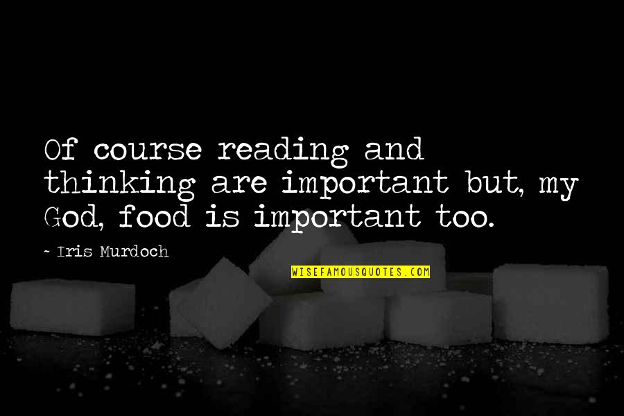 Funny Wireless Quotes By Iris Murdoch: Of course reading and thinking are important but,