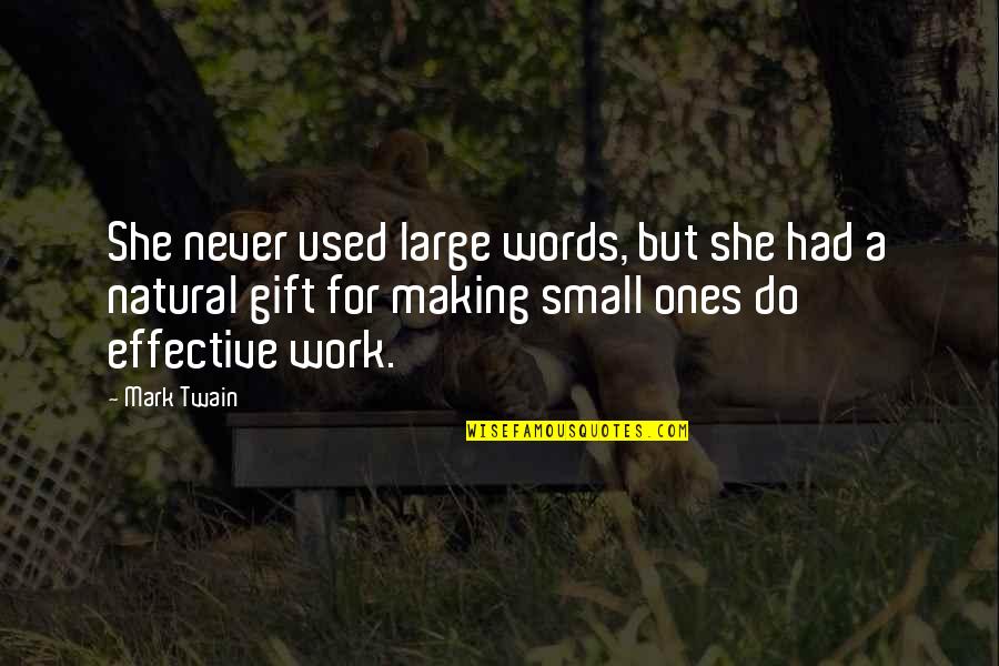 Funny Youth Group Quotes By Mark Twain: She never used large words, but she had