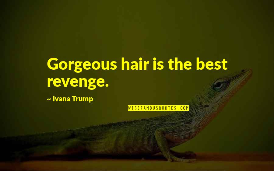 Funny Zits Quotes By Ivana Trump: Gorgeous hair is the best revenge.