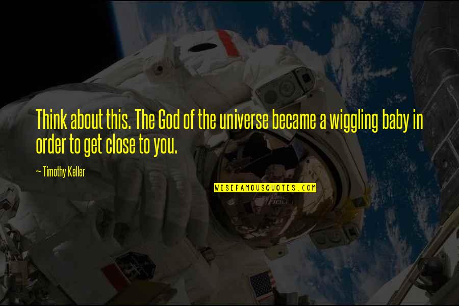 Funzione Logaritmica Quotes By Timothy Keller: Think about this. The God of the universe