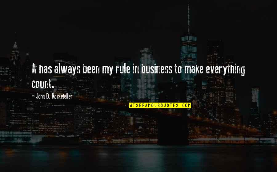 Funzioni Proteine Quotes By John D. Rockefeller: It has always been my rule in business