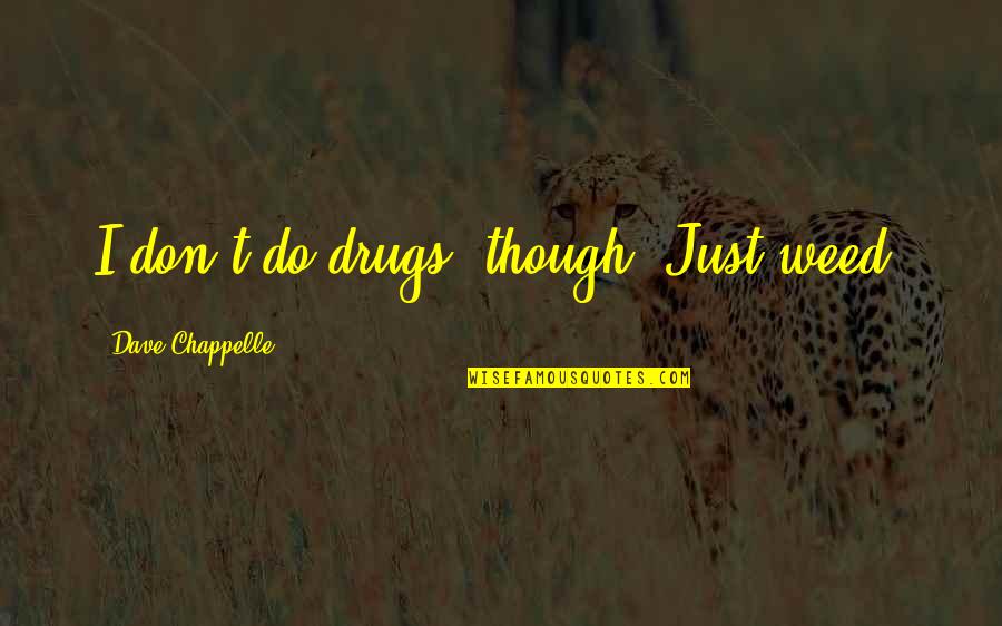 Fur Quotes And Quotes By Dave Chappelle: I don't do drugs, though. Just weed.