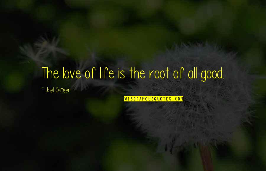 Furnishes With Gear Quotes By Joel Osteen: The love of life is the root of