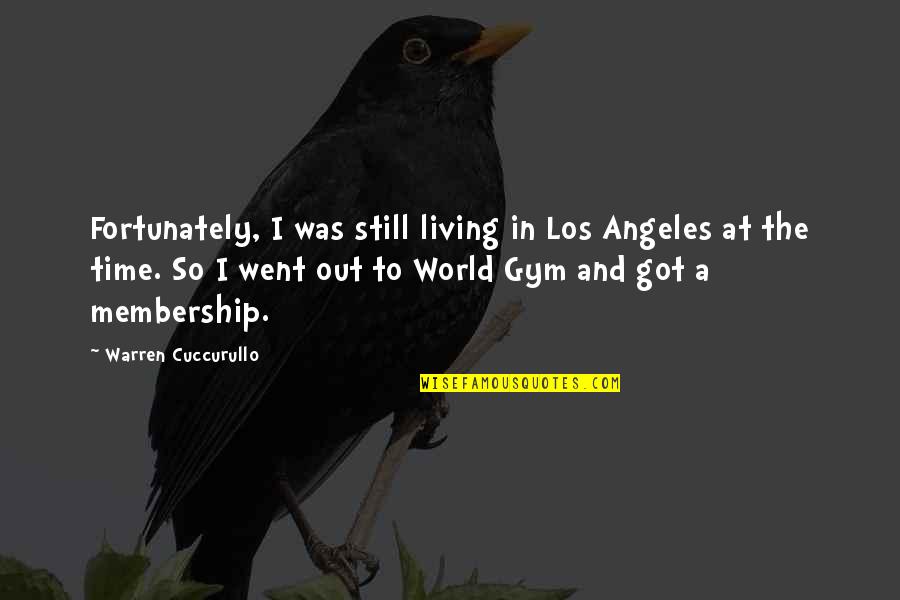 Furrowes Quotes By Warren Cuccurullo: Fortunately, I was still living in Los Angeles