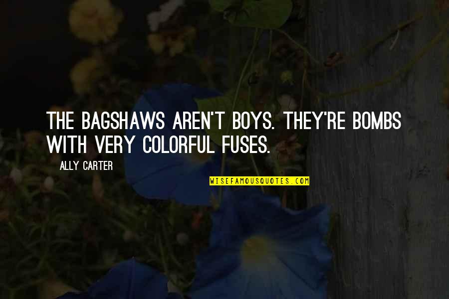 Fuses Quotes By Ally Carter: The Bagshaws aren't boys. They're bombs with very