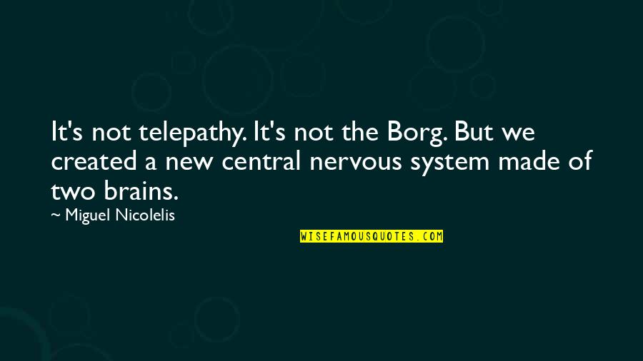 Fusi Quotes By Miguel Nicolelis: It's not telepathy. It's not the Borg. But