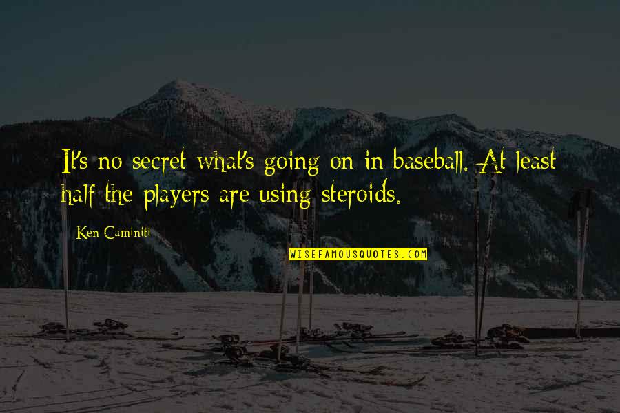 Fusses By A Mirror Quotes By Ken Caminiti: It's no secret what's going on in baseball.