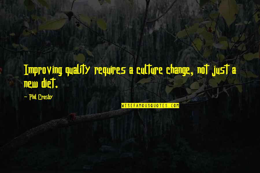 Futilely Pronounce Quotes By Phil Crosby: Improving quality requires a culture change, not just