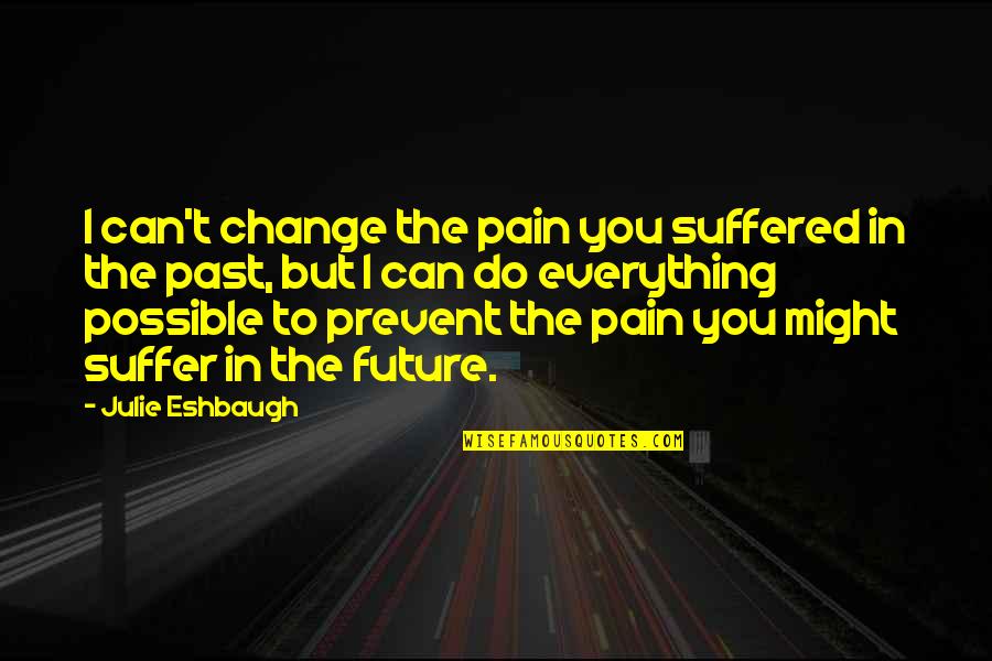 Future And Change Quotes By Julie Eshbaugh: I can't change the pain you suffered in