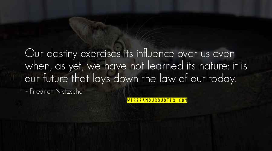 Future And Destiny Quotes By Friedrich Nietzsche: Our destiny exercises its influence over us even