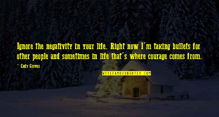 Future Engineer Quotes By Cady Groves: Ignore the negativity in your life. Right now Future Engineer Quotes By Cady Groves: Ignore the negativity in your life. Right now