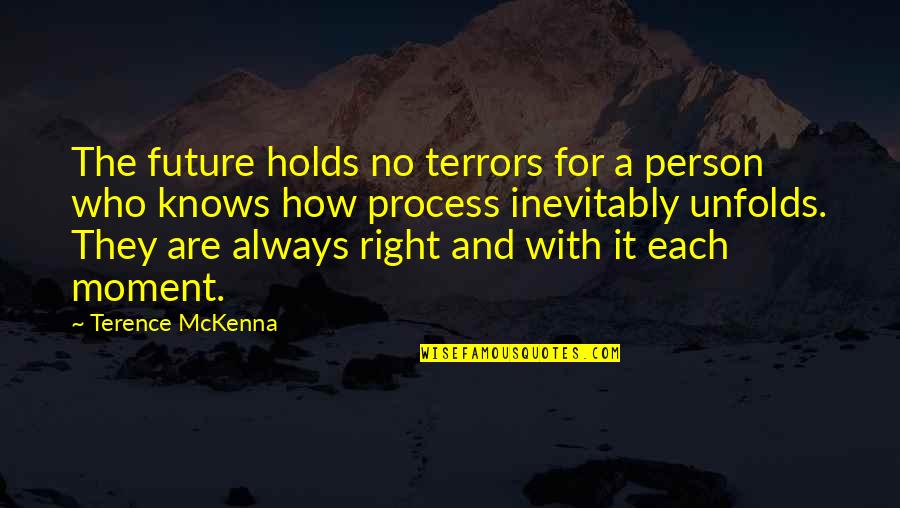 Future Holds Quotes By Terence McKenna: The future holds no terrors for a person