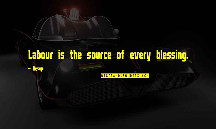Future In Brave New World Quotes By Aesop: Labour is the source of every blessing.