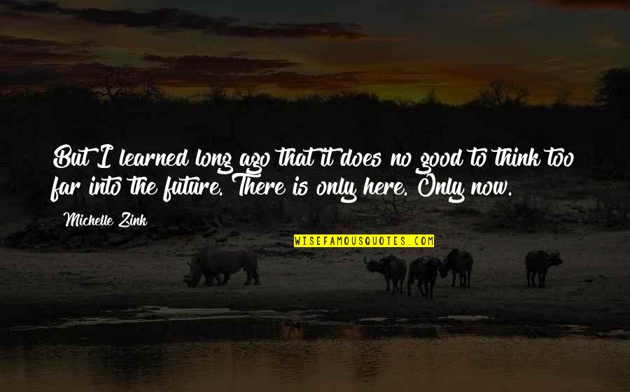Future Is Now Quotes By Michelle Zink: But I learned long ago that it does Future Is Now Quotes By Michelle Zink: But I learned long ago that it does