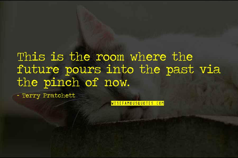 Future Is Now Quotes By Terry Pratchett: This is the room where the future pours