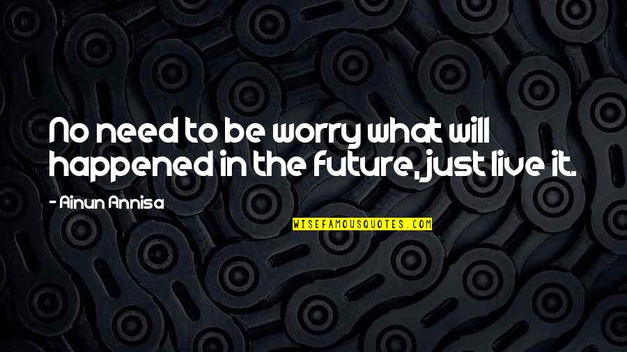 Future Life Quotes By Ainun Annisa: No need to be worry what will happened