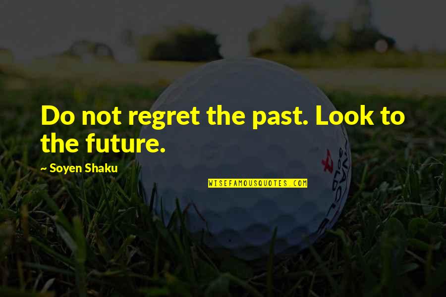 Future Regret Quotes By Soyen Shaku: Do not regret the past. Look to the Future Regret Quotes By Soyen Shaku: Do not regret the past. Look to the