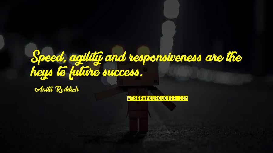 Future Success Quotes By Anita Roddick: Speed, agility and responsiveness are the keys to