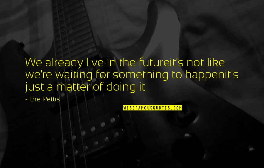 Futureit's Quotes By Bre Pettis: We already live in the futureit's not like